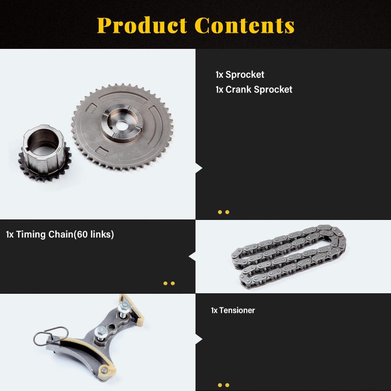 OCPTY Timing Chain Kit Compatible with 9-4205SA for Chevrolet for Cadillac for GMC for Buick for Hummer for Pontiac for Saab aro Ca CTS SS Corvette Colorado Express 1500 - Image 2